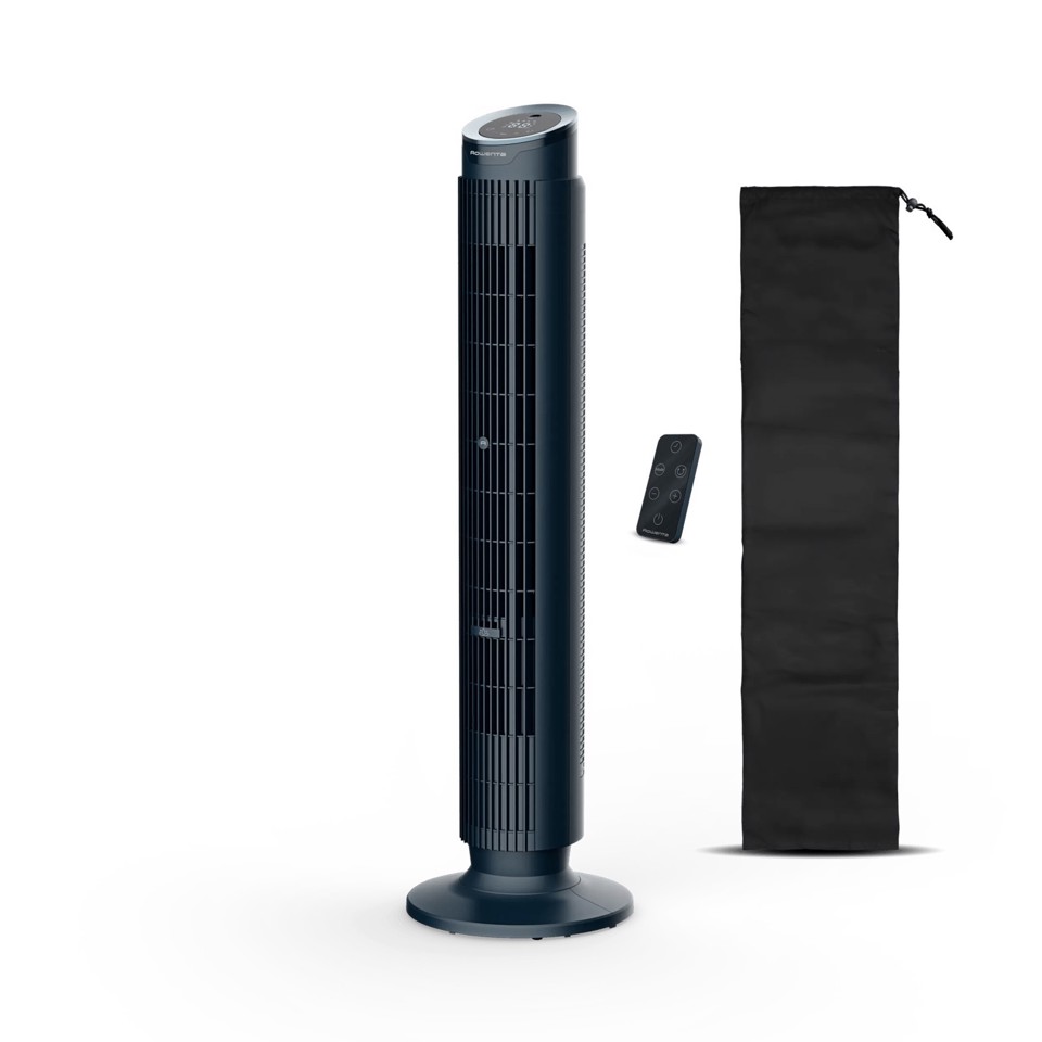 Rowenta Eole Silence Force , Ventilatore a Torre, Raffrescamento Intenso, Silenzioso, VU7050