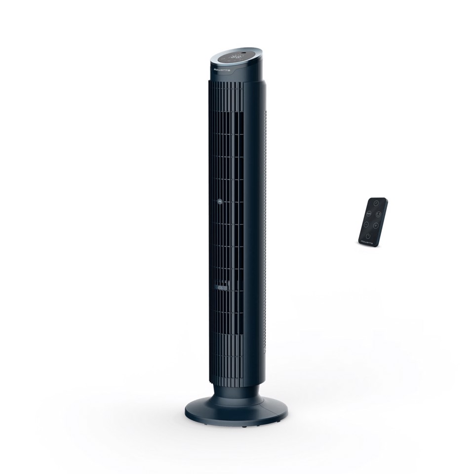 Rowenta Eole Silence Force , Ventilatore a Torre, Raffrescamento Intenso, Silenzioso, VU7050