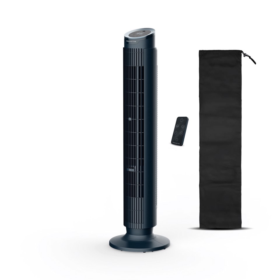 Rowenta Eole Silence Force , Ventilatore a Torre, Raffrescamento Intenso, Silenzioso, VU7050