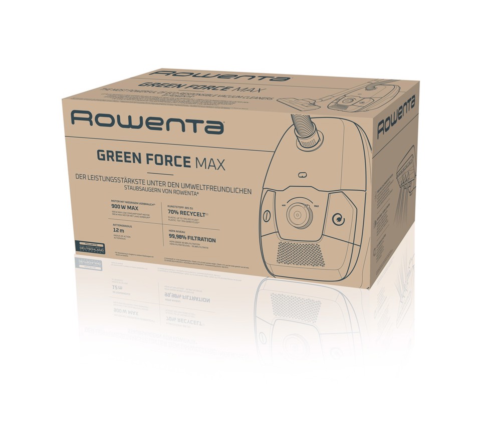 Rowenta Green Force Max RO4931EA aspirapolvere a traino 4,5 L Secco 900 W Sacchetto per la polvere