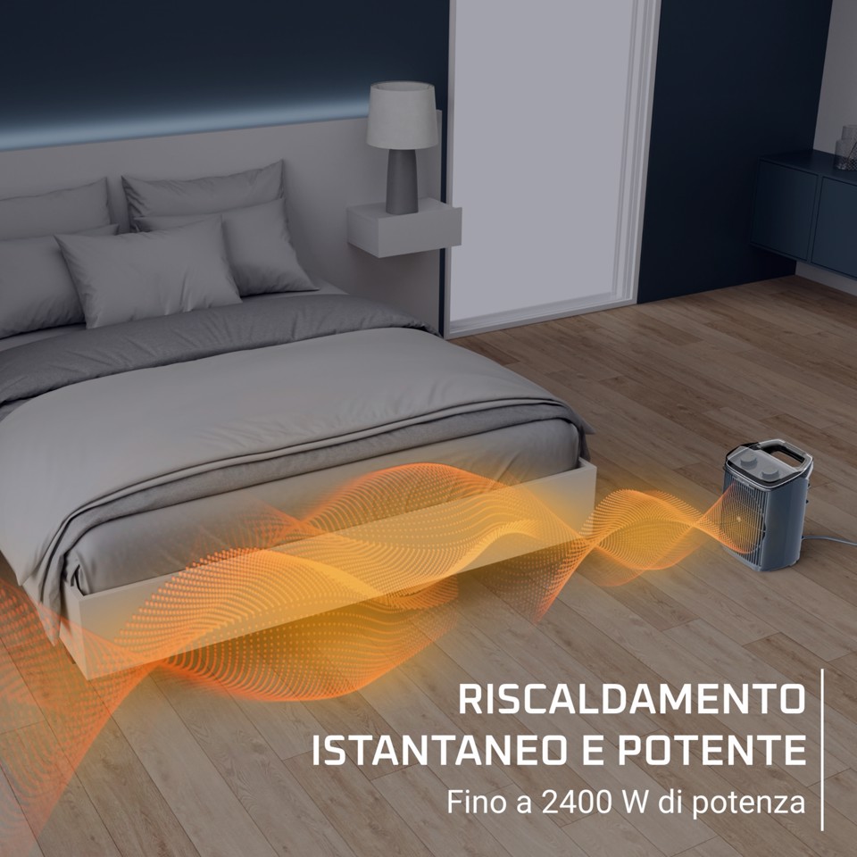 Rowenta Intense Comfort Aqua, Termoventilatore Sicuro in Bagno, Potenza di 2400 W, SO6551F0