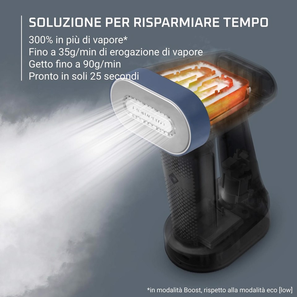 Rowenta Pure Force , 2-in-1 Stiratore verticale a vapore, Uso Verticale/Orizzontale, DR8722