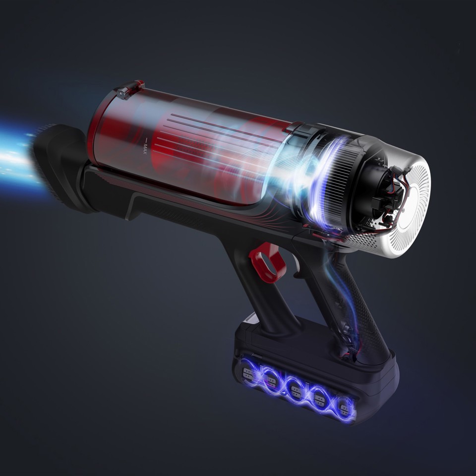 Rowenta RH2077 Aspirapolvere a bastone 2 in 1 Batteria Secco Senza sacchetto 0,4 L 250 W Nero, Rosso