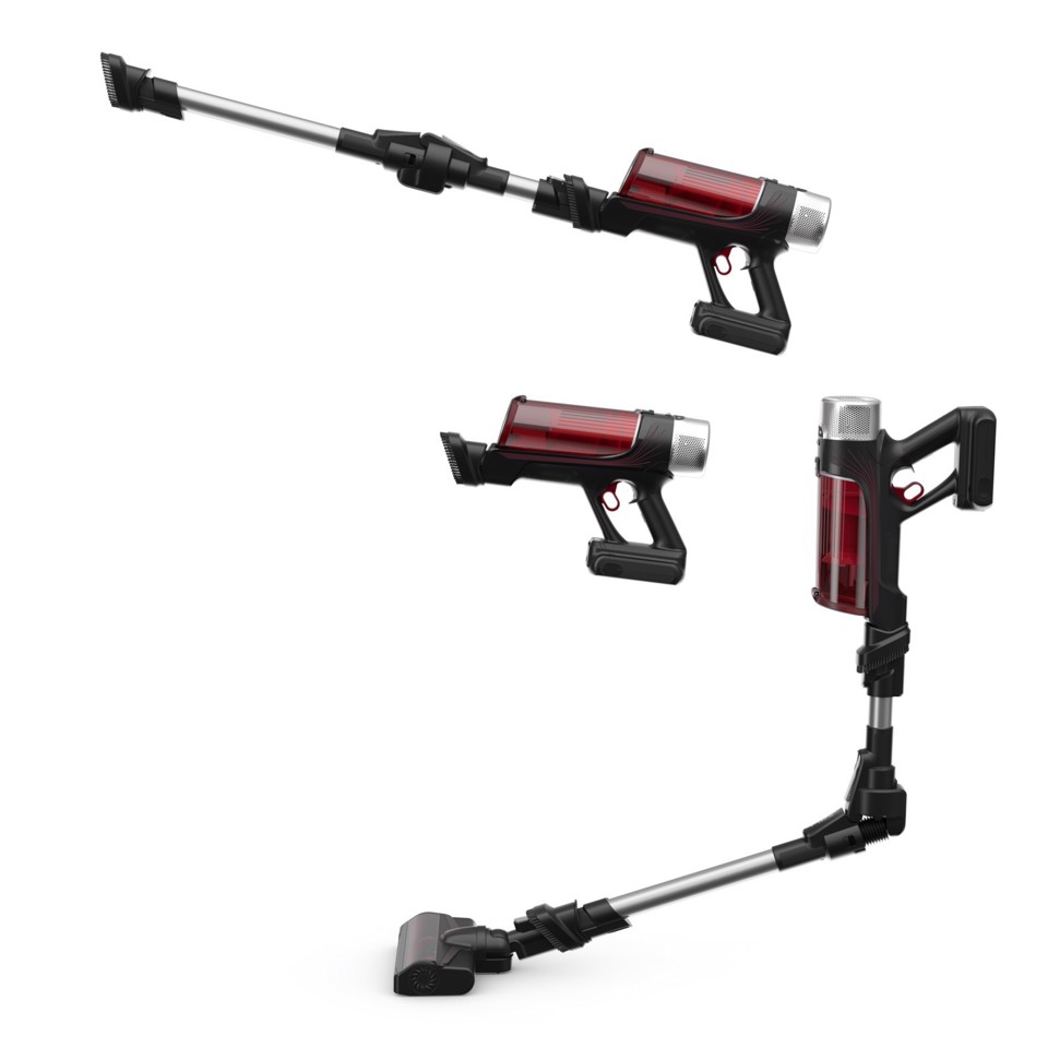 Rowenta RH2077 Aspirapolvere a bastone 2 in 1 Batteria Secco Senza sacchetto 0,4 L 250 W Nero, Rosso