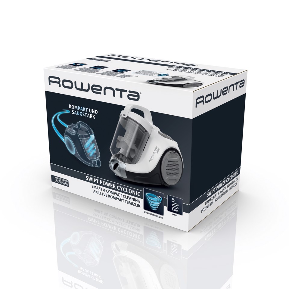 Rowenta Swift Power Cyclonic, Aspirapolvere a traino Senza Sacco, RO2957
