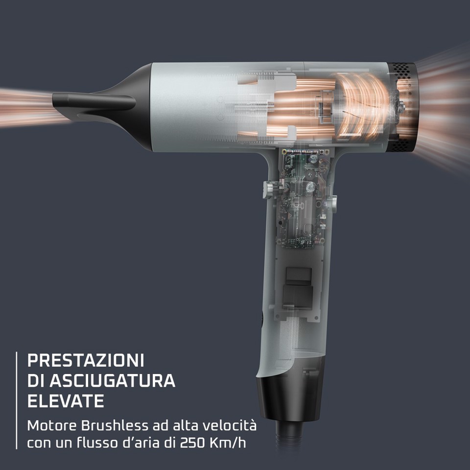 Rowenta Tiny , Asciugacapelli Compatto, Motore Ad Alta Velocità, Design Ultra-compatto, HY7120
