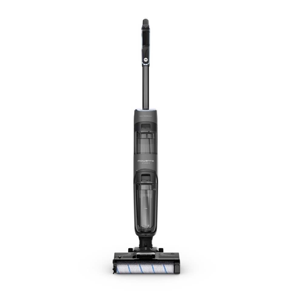 Rowenta X-Clean 4 , Lavapavimenti Senza Fili con Auto-Propulsione e Rilevazione Automatica dello Sporco, Doppio Serbatoio e Sistema di Autopulizia, Autonomia 50' per Tutti i Tipi di Pavimenti, GZ5035