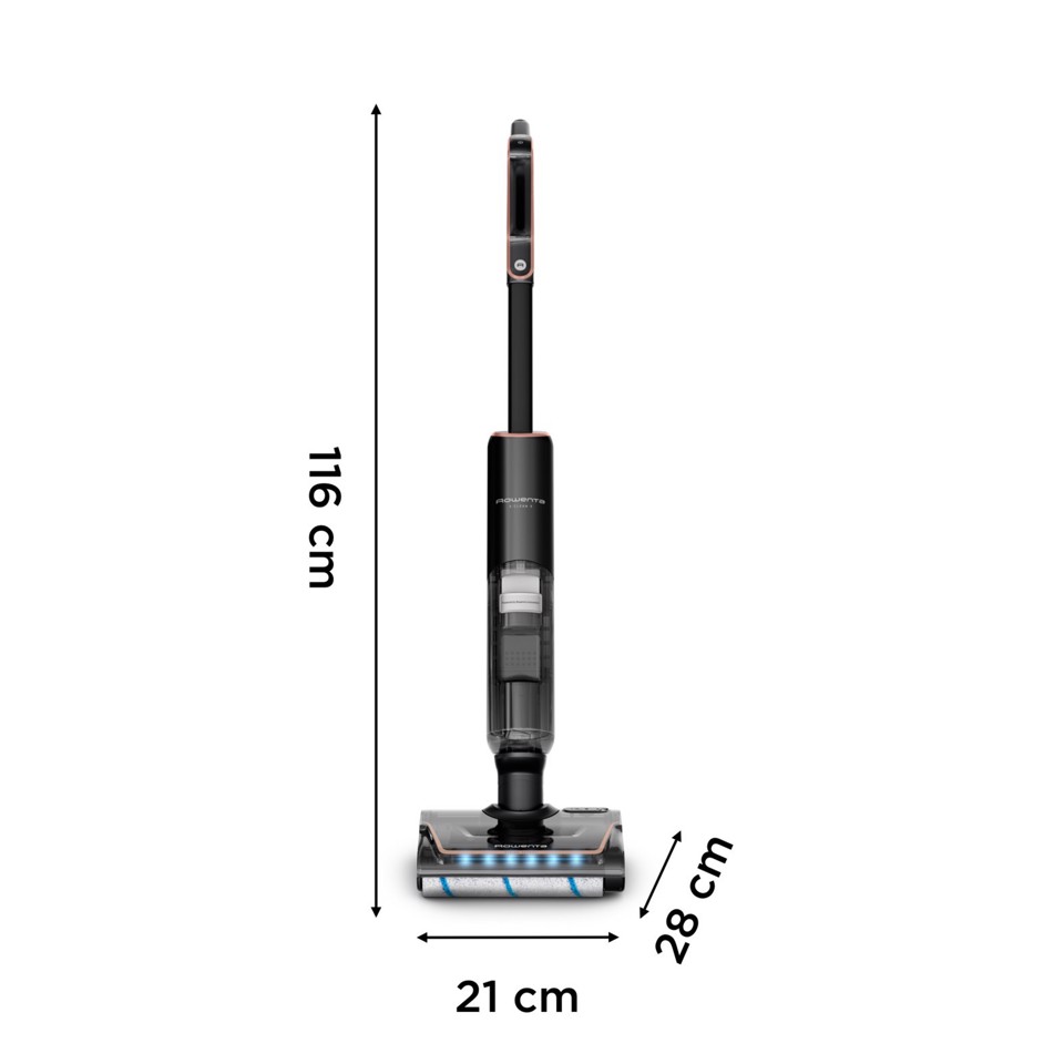 Rowenta X-Clean 7 , Lavapavimenti Senza Fili, Autonomia 50', Tecnologia Smart, Assistente Vocale, Autopulizia e Asciugatura, Luci Led, Pulizia Bordi, GZ5736
