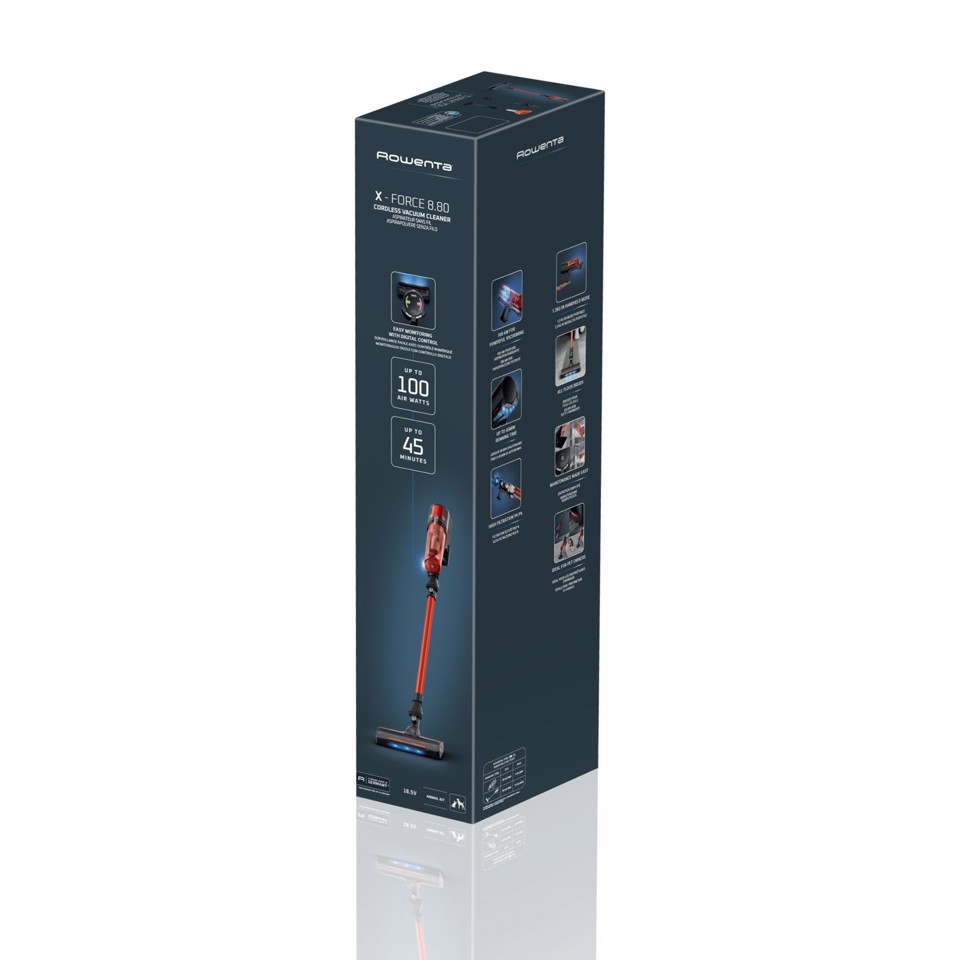 Rowenta X-FORCE 8.80, Aspirapolvere Senza Filo, 100 AW, Modello Animal Care, RH1872