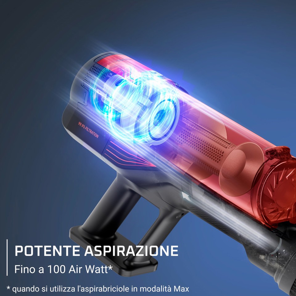 Rowenta X-FORCE 8.80, Aspirapolvere Senza Filo, 100 AW, Modello Animal Care, RH1872