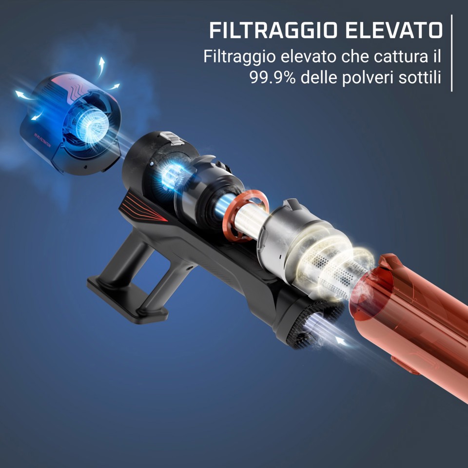 Rowenta X-FORCE 8.80, Aspirapolvere Senza Filo, 100 AW, Modello Animal Care, RH1872
