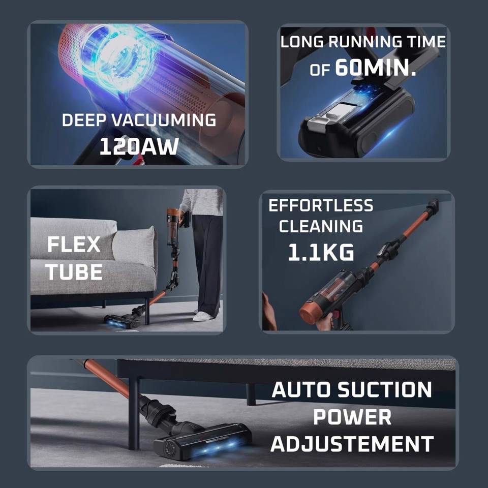 Rowenta X-FORCE FLEX 10.80, Aspirapolvere Senza Filo, Modello Animal Care