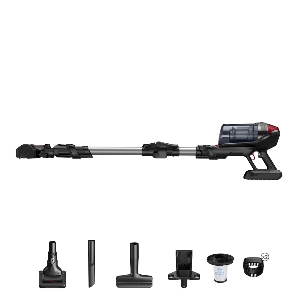 Rowenta X-Force Flex 12.60 RH98A7WO aspirapolvere senza filo Rosso, Grigio Senza sacchetto