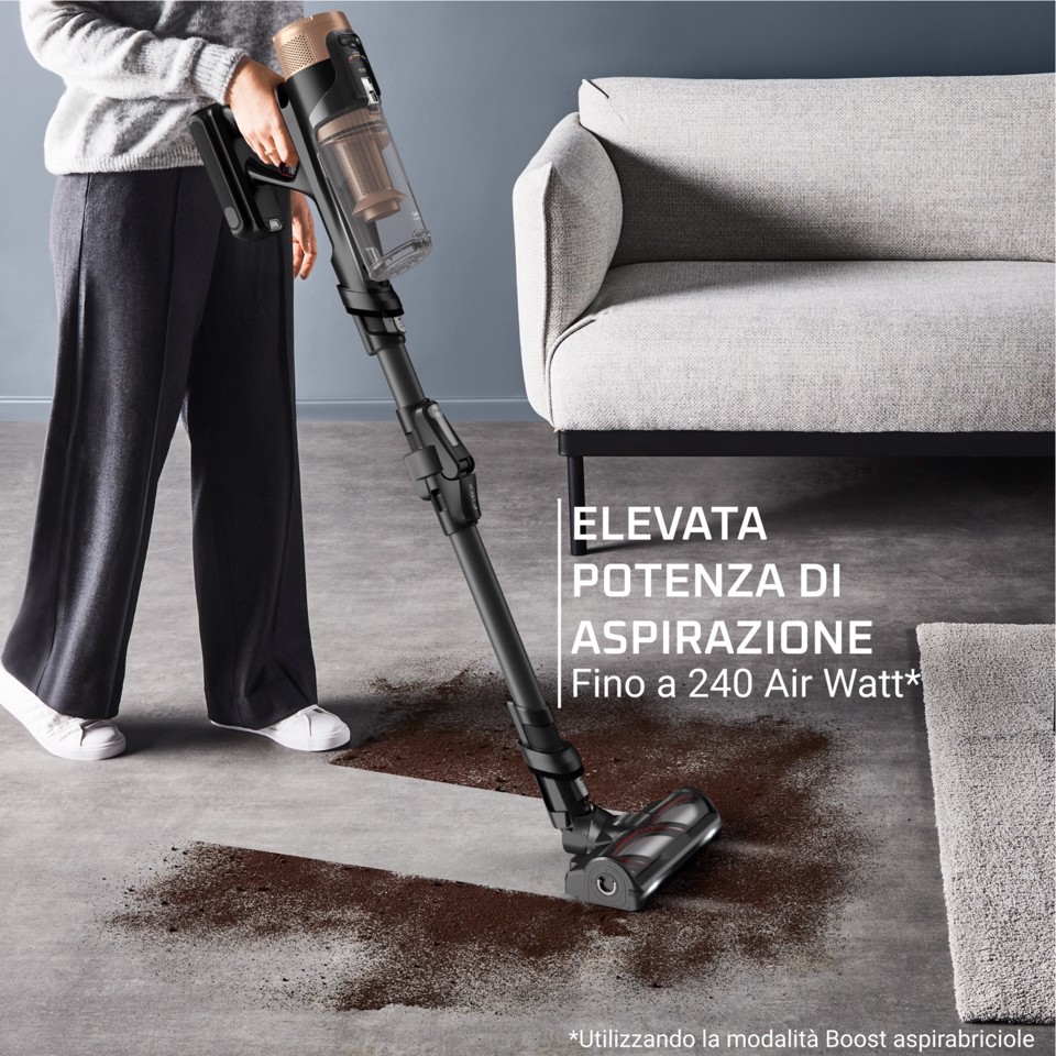 Rowenta X-Force Flex 14.80 , Aspirapolvere Senza Fili, Potenza di Aspirazione Elevata di 240 AW, Modello Animal Care, RH9B74