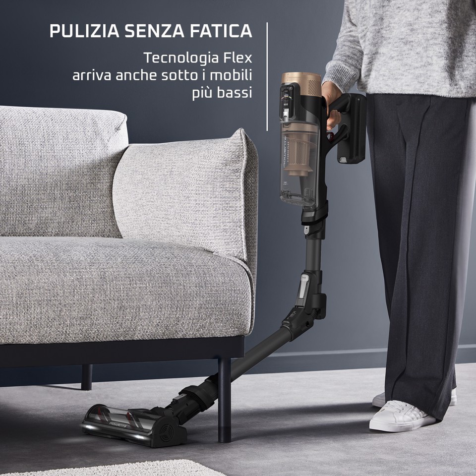 Rowenta X-Force Flex 14.80 , Aspirapolvere Senza Fili, Potenza di Aspirazione Elevata di 240 AW, Modello Animal Care, RH9B74