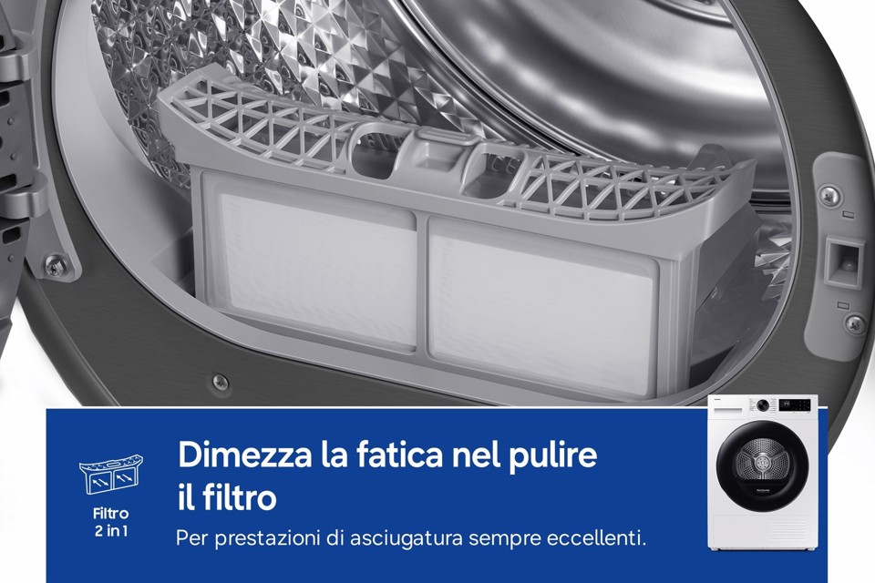 Samsung Asciugatrice Crystal EcoDry 8 Kg DV80DG52B0AEET
