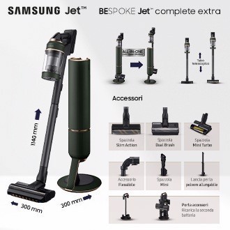 Samsung Aspirapolvere senza filo BESPOKE Jet™ complete extra 210W VS20A95943N