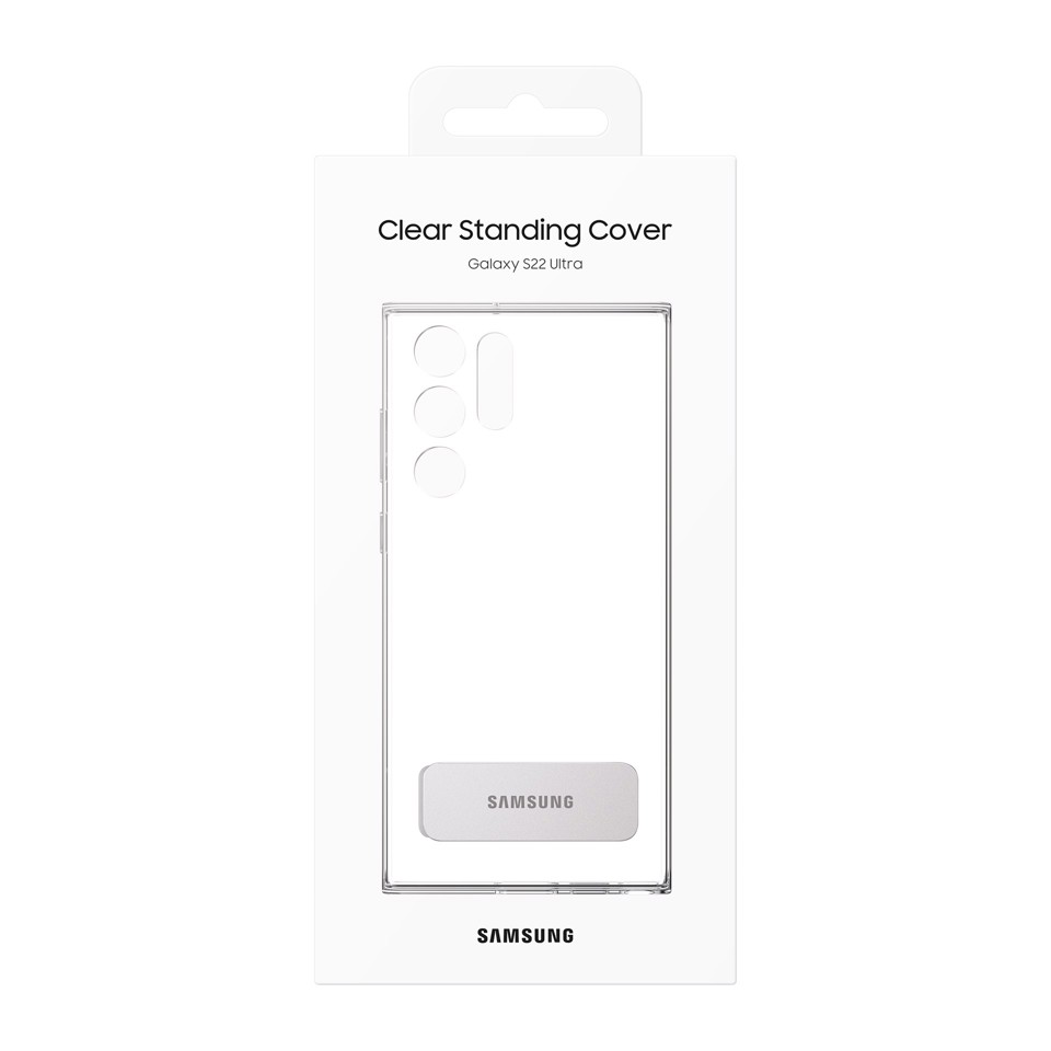 Samsung Clear Standing Cover Trasparente per Galaxy S22 Ultra
