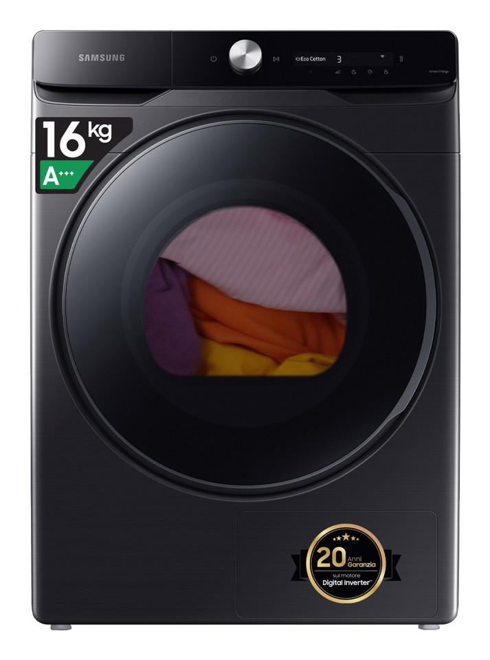 Samsung DV16DG8600BVU3 asciugatrice Libera installazione Caricamento frontale 16 kg Nero