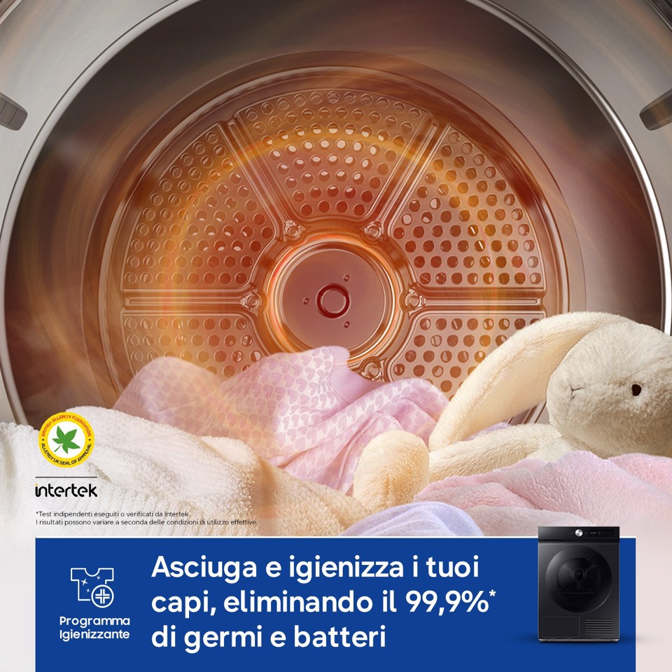 Samsung DV90DB7845GBU3 asciugatrice Libera installazione Caricamento frontale 9 kg Nero
