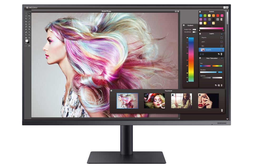 Samsung F32TU870VR Monitor PC 81,3 cm (32") 3840 x 2160 Pixel 4K Ultra HD Nero, Blu, Grigio