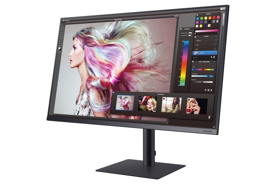 Samsung F32TU870VR Monitor PC 81,3 cm (32") 3840 x 2160 Pixel 4K Ultra HD Nero, Blu, Grigio