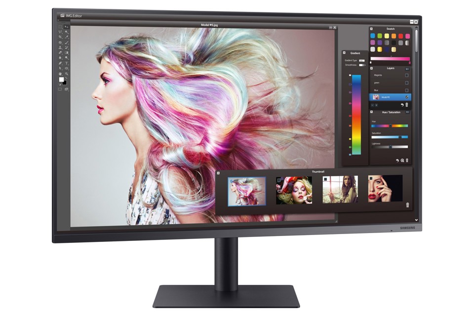 Samsung F32TU870VR Monitor PC 81,3 cm (32") 3840 x 2160 Pixel 4K Ultra HD Nero, Blu, Grigio