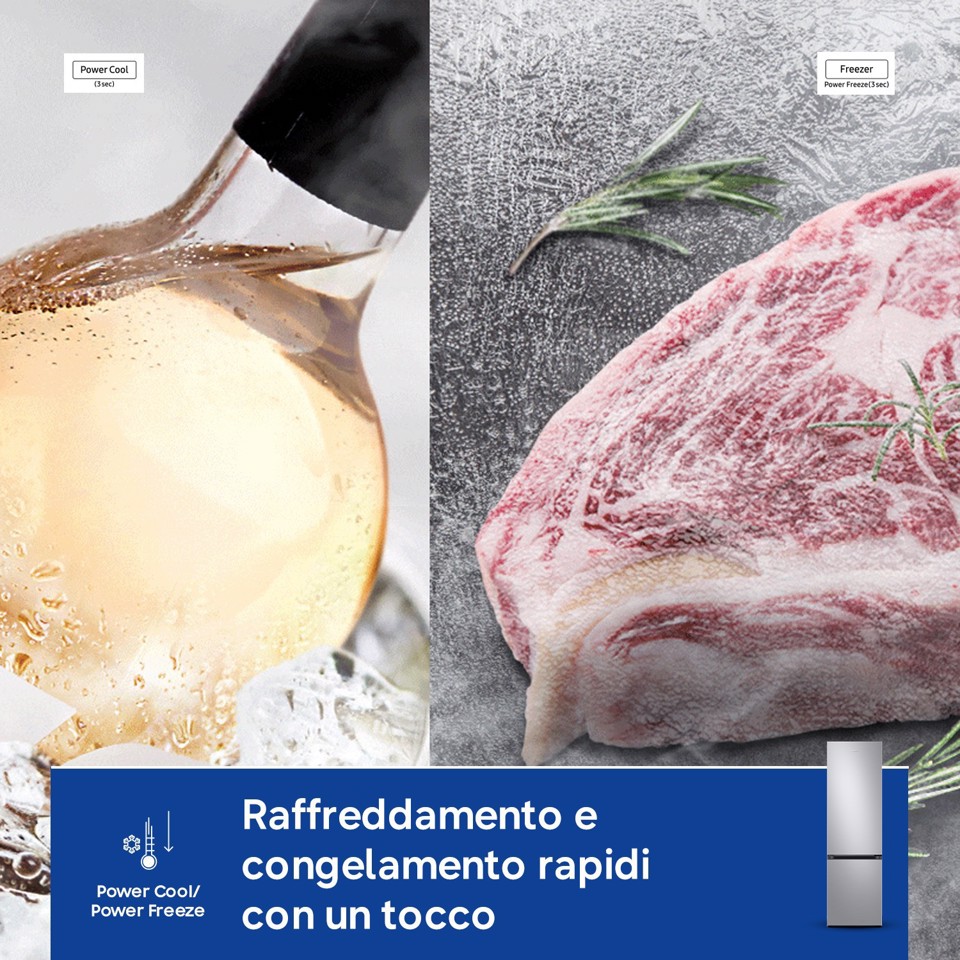 Samsung Frigorifero Combinato EcoFlex AI 2m 387L RB38C607AS9