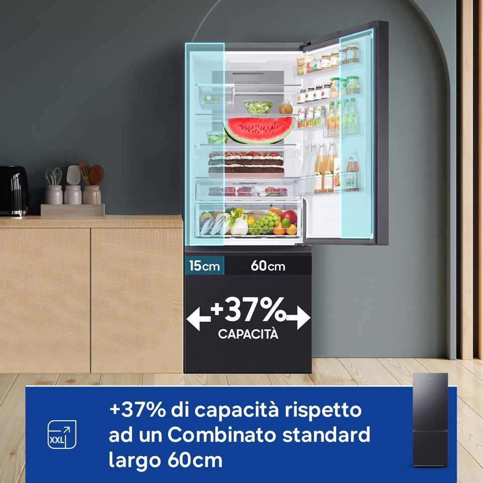 Samsung Frigorifero Combinato largo 75cm 538L RB53DG706AB1EF