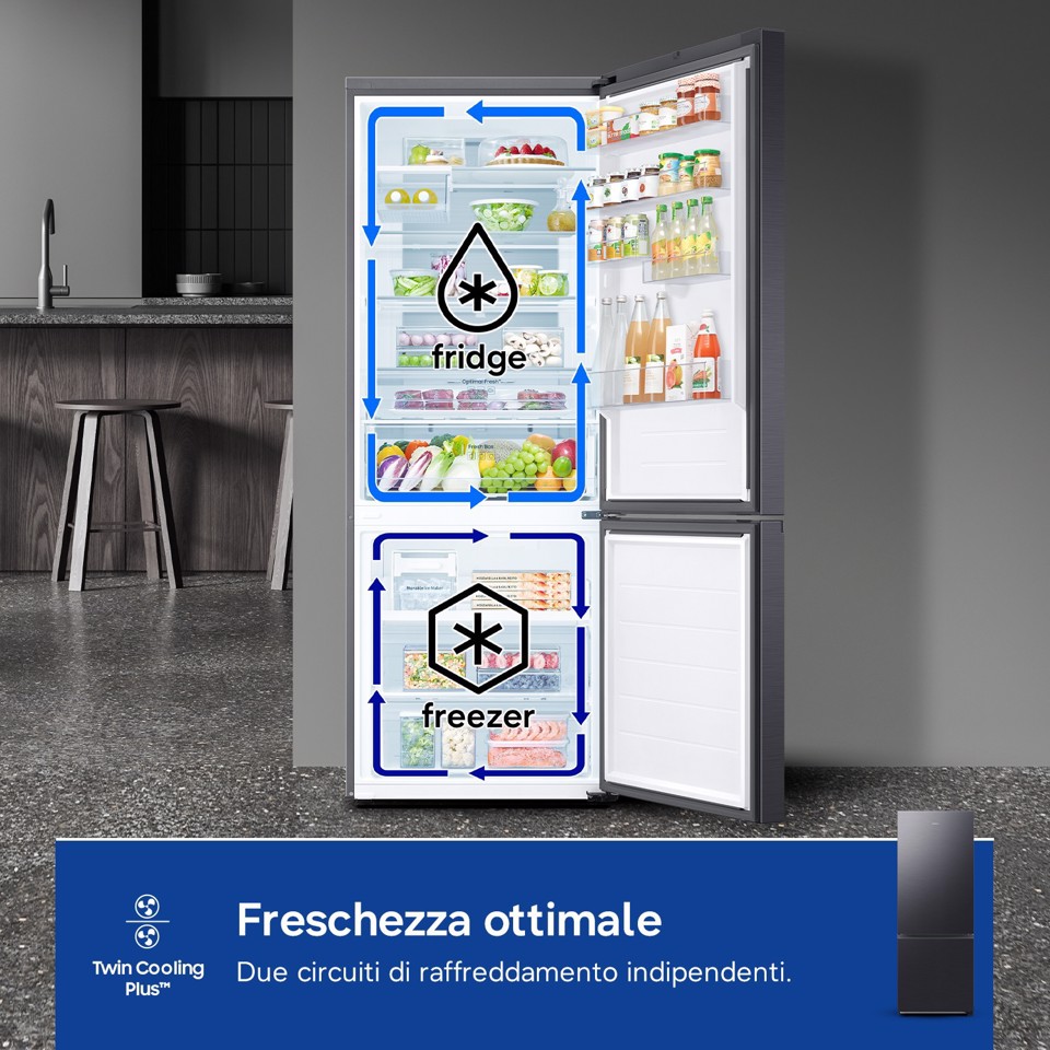 Samsung Frigorifero Combinato largo 75cm 538L RB53DG706AB1EF