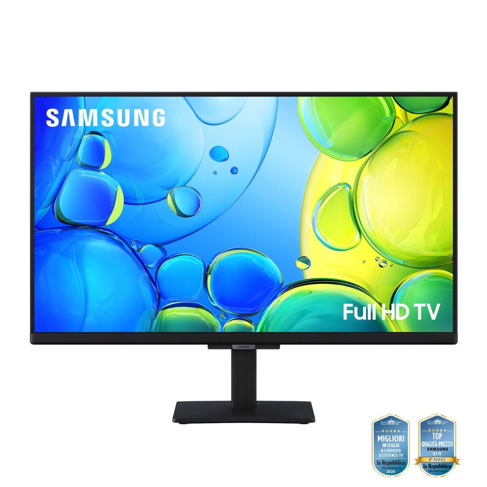 Samsung Full HD 24" UE24F6000FUXZT, Hyper Real Processor, HDR & Pur Color, Smart Experience, OTS Lite & Adaptive Sound, Slim Look Design, Smart TV, 2025