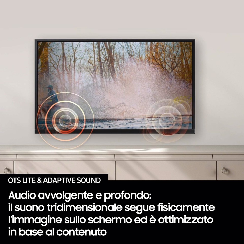 Samsung Full HD 24" UE24F6000FUXZT, Hyper Real Processor, HDR & Pur Color, Smart Experience, OTS Lite & Adaptive Sound, Slim Look Design, Smart TV, 2025