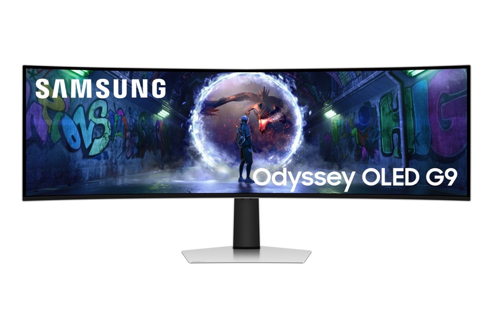 Samsung G93SD Monitor PC 124,5 cm (49") 5120 x 1440 Pixel Dual QHD OLED Argento