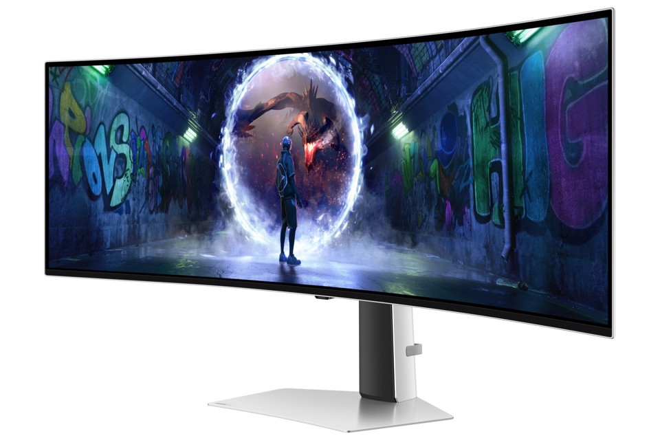 Samsung G93SD Monitor PC 124,5 cm (49") 5120 x 1440 Pixel Dual QHD OLED Argento