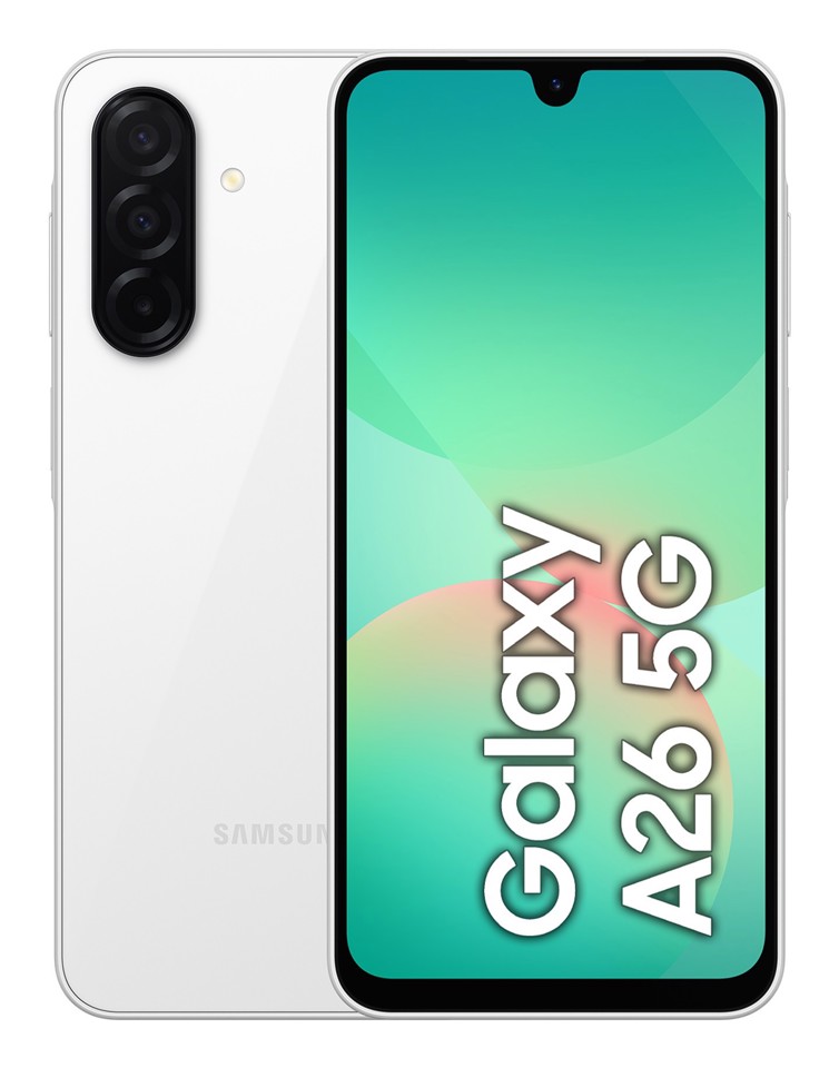 Samsung Galaxy A26 5G, Smartphone con Funzioni intelligenti, Display Super AMOLED 6.7”, 6GB RAM, 128GB, Batteria 5.000 mAh, memoria espandibile, White