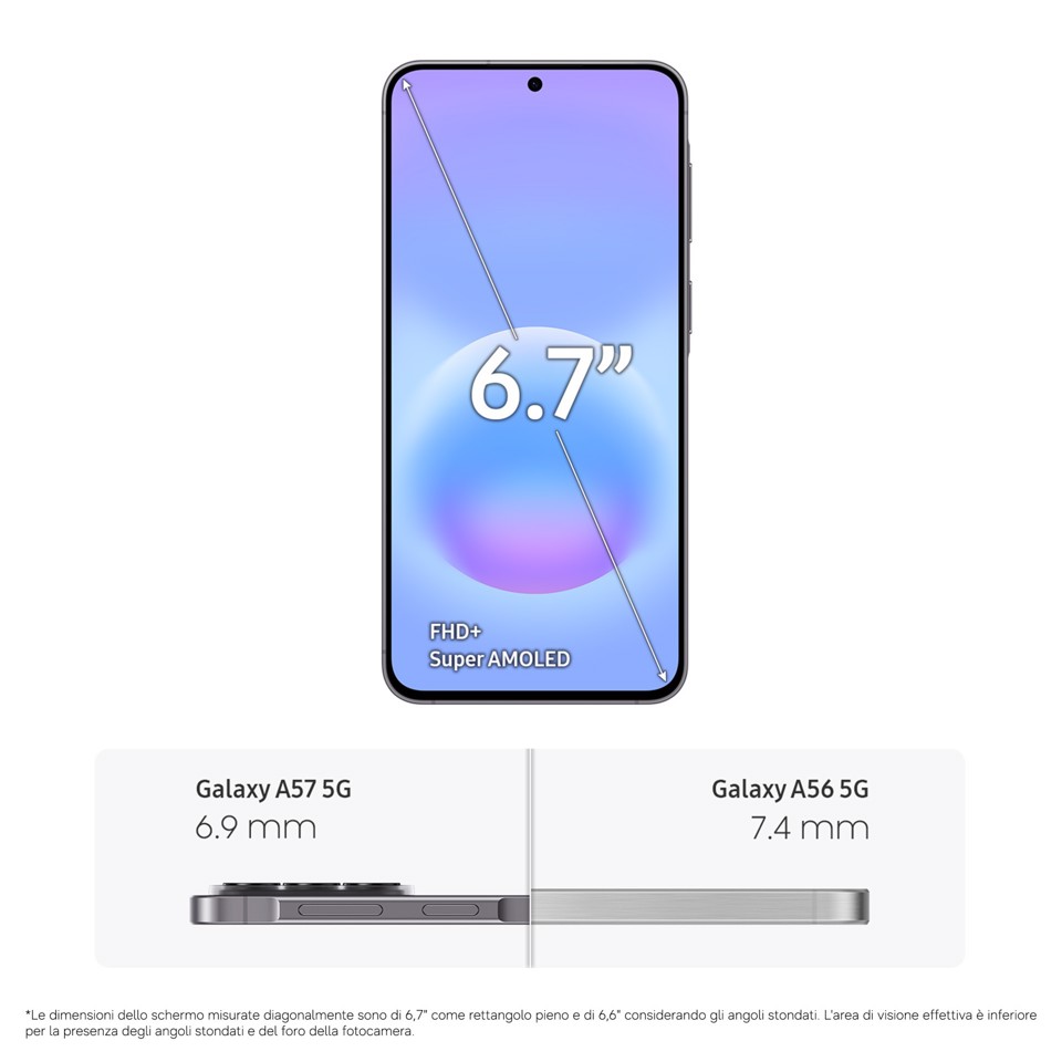 Samsung Galaxy A57 5G 17 cm (6.7") Doppia SIM Android 16.0 USB tipo-C 8 GB 128 GB 5000 mAh Grigio