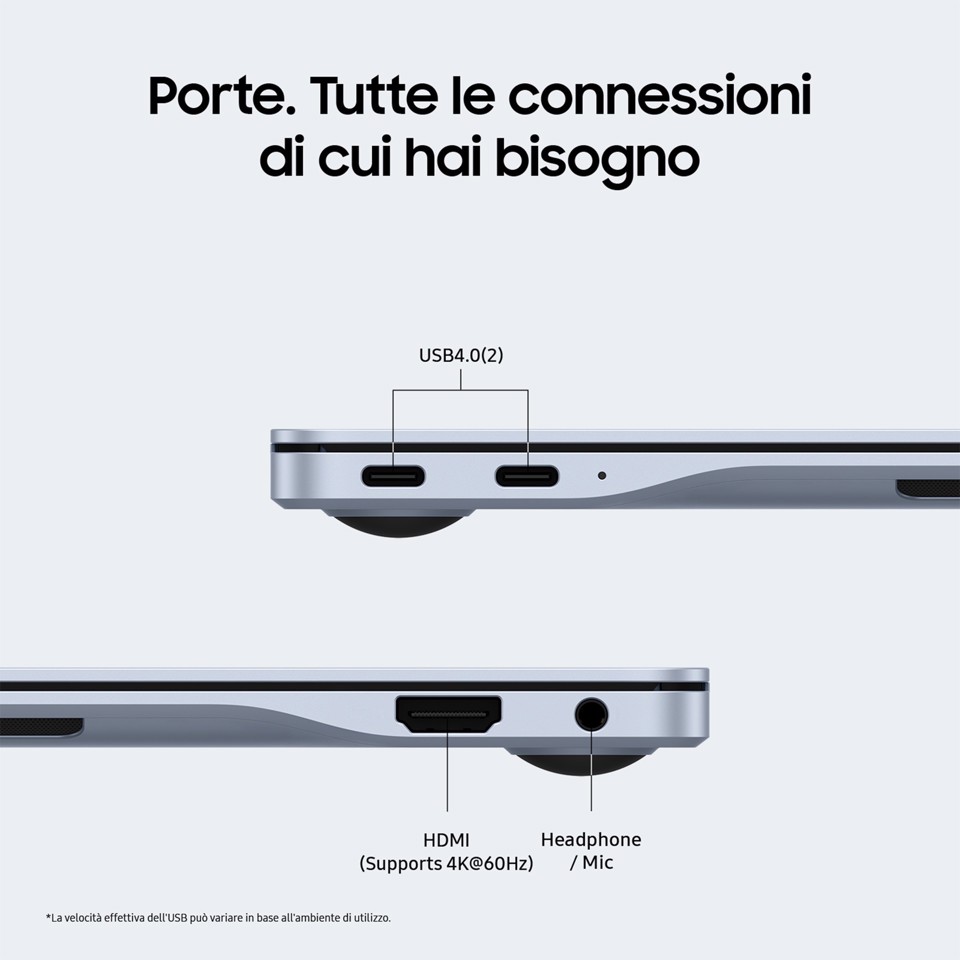 Samsung Galaxy Book4 Edge Laptop, Elite X, 16GB RAM, 512GB SSD, 14" Super AMOLED, Windows 11 Home, Sapphire Blue