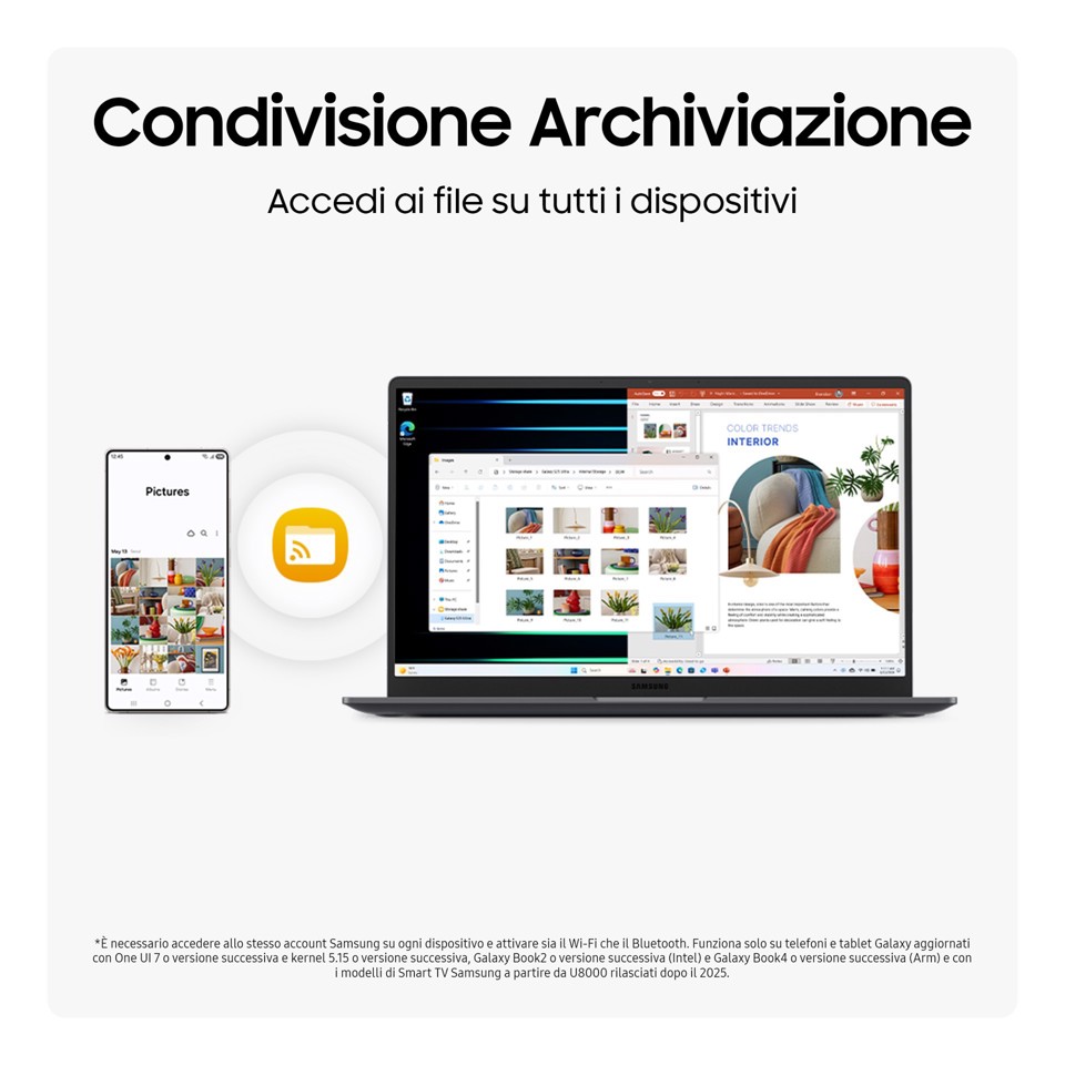 Samsung Galaxy Book5 Intel Core Ultra 7 255U Computer portatile 39,6 cm (15.6") Full HD 32 GB LPDDR5x-SDRAM 1 TB SSD Wi-Fi 6 (802.11ax) Windows 11 Home Grigio