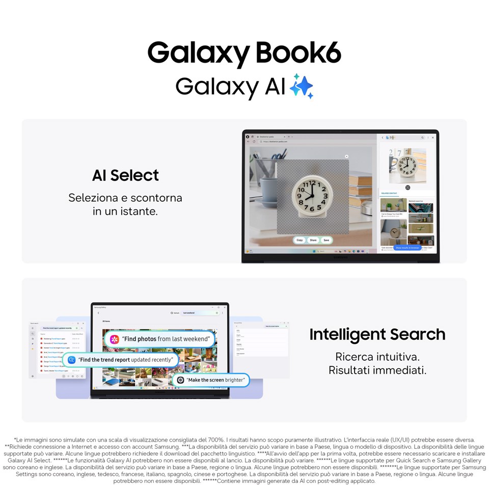 Samsung Galaxy Book6 Copilot+ PC Intel Core Ultra 7 355 Computer portatile 40,6 cm (16") WUXGA 16 GB LPDDR5x-SDRAM 512 GB SSD Wi-Fi 6E (802.11ax) Windows 11 Home Grigio