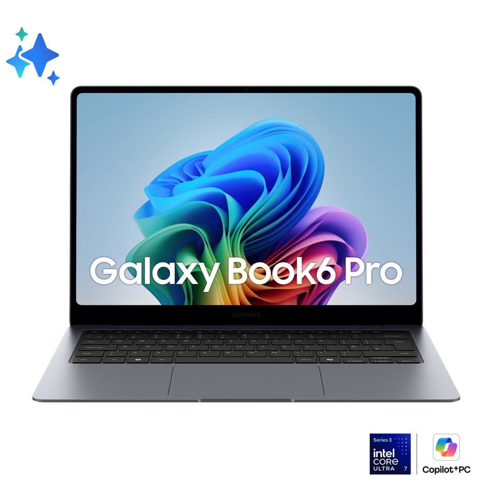 Samsung Galaxy Book6 Pro (14", Ultra 7 356H, 32GB), Copilot+PC, lntel® Core™ Ultra 7 processor 356H, 1TB, Portatile, Batteria fino a 30 ore*, Design sottile, Dynamic AMOLED 2X display, Touchscreen, Touchpad Aptico, Galaxy Al, Gray