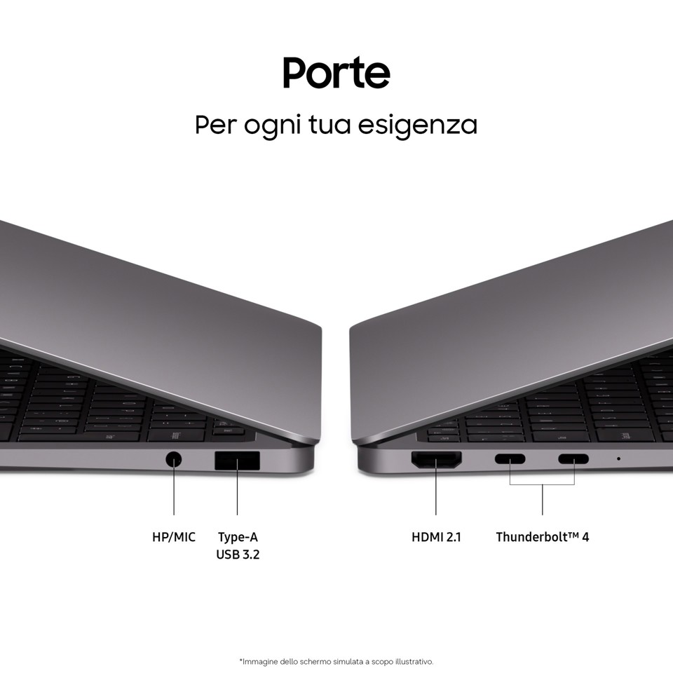 Samsung Galaxy Book6 Pro (14", Ultra 7 356H, 32GB), Copilot+PC, lntel® Core™ Ultra 7 processor 356H, 1TB, Portatile, Batteria fino a 30 ore*, Design sottile, Dynamic AMOLED 2X display, Touchscreen, Touchpad Aptico, Galaxy Al, Gray