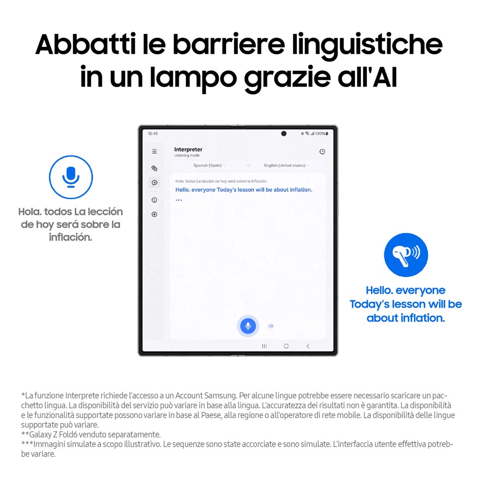 Samsung Galaxy Buds3 Pro Auricolari AI in-ear True Wireless, Speaker a 2 vie, Audio Hi-Fi, Impermeabilità IP57, White