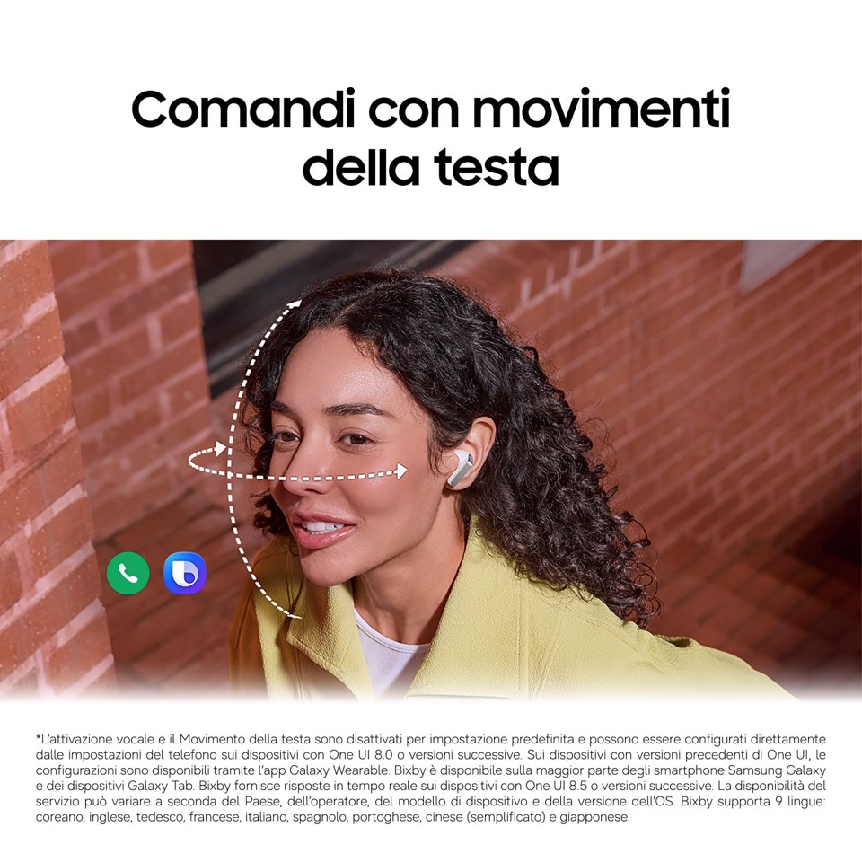 Samsung Galaxy Buds4, Black, Corpo in metallo, Altoparlante a 1 via, equalizzatore adattivo, Chiamate cristalline, Audio a 360°, ANC, Controllo adattivo del rumore Connessione senza interruzioni e One UI, Galaxy AI pronto ai comandi vocali