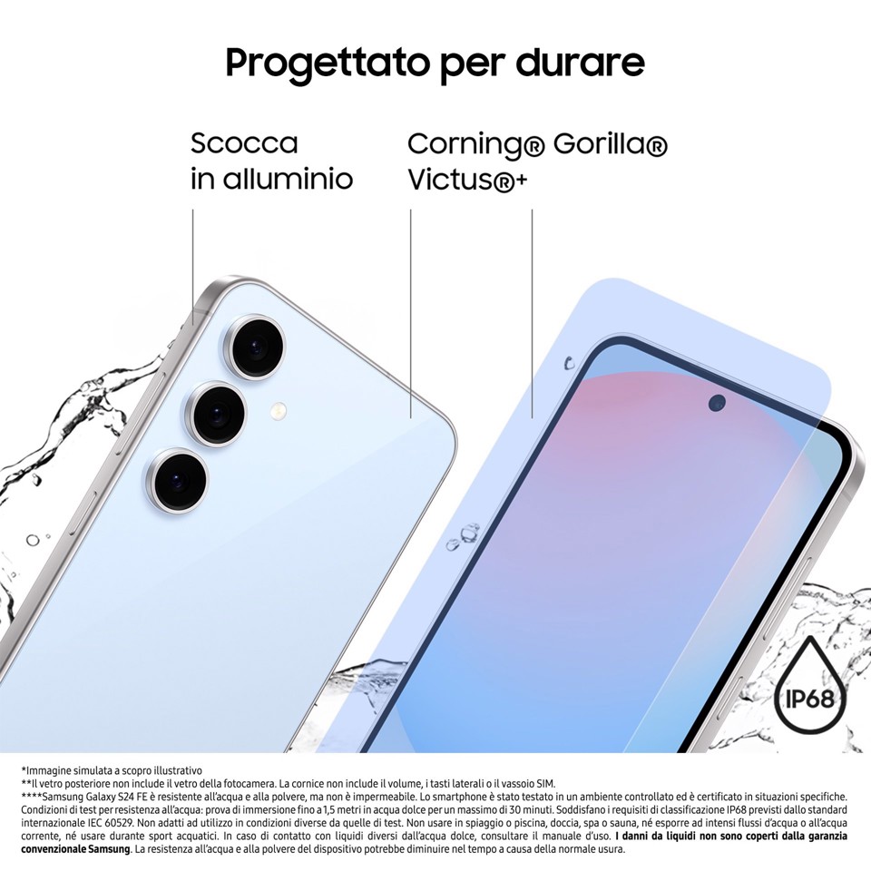 Samsung Galaxy S24 FE , Smartphone AI, 8GB RAM, 128GB, Blue