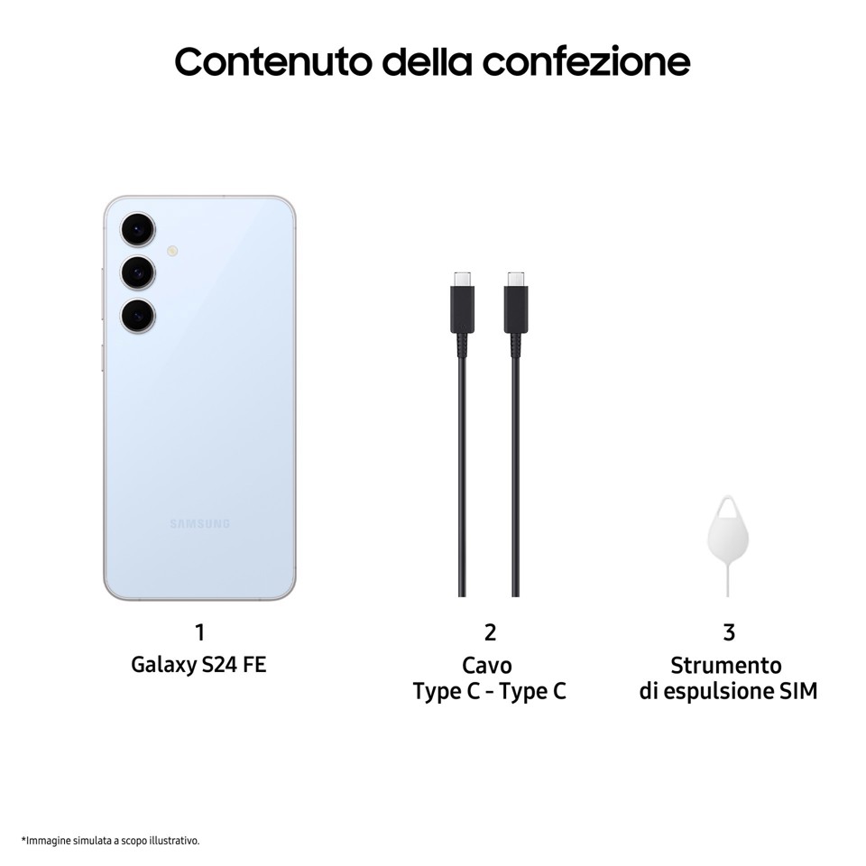Samsung Galaxy S24 FE , Smartphone AI, 8GB RAM, 128GB, Blue