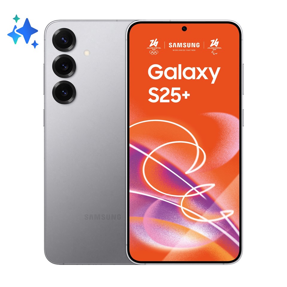 Samsung Galaxy S25+ Smartphone AI, Display 6.7'' QHD+ Dynamic AMOLED 2X, Fotocamera 50MP, RAM 12GB, 512GB, 4.900 mAh, Silver shadow