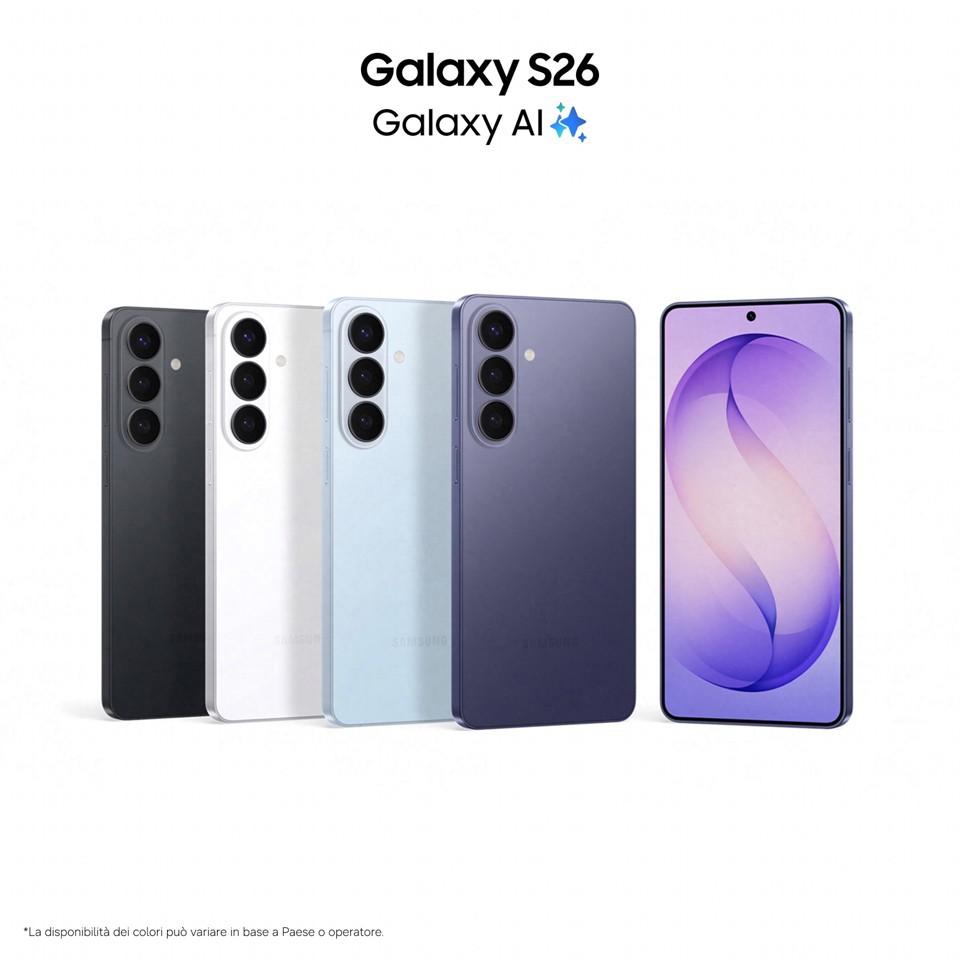 Samsung Galaxy S26 Smartphone AI, 256GB, Processore avanzato, Assistente Foto, Creative Studio, Camera 50 MP, 4300 mAh, Cobalt Violet