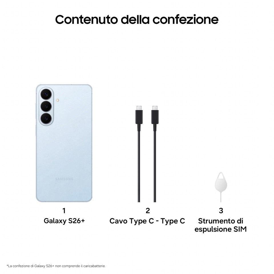 Samsung Galaxy S26+ Smartphone AI, 256GB, Processore avanzato, Assistente Foto, Creative Studio, Camera 50 MP, 4900 mAh, Sky Blue