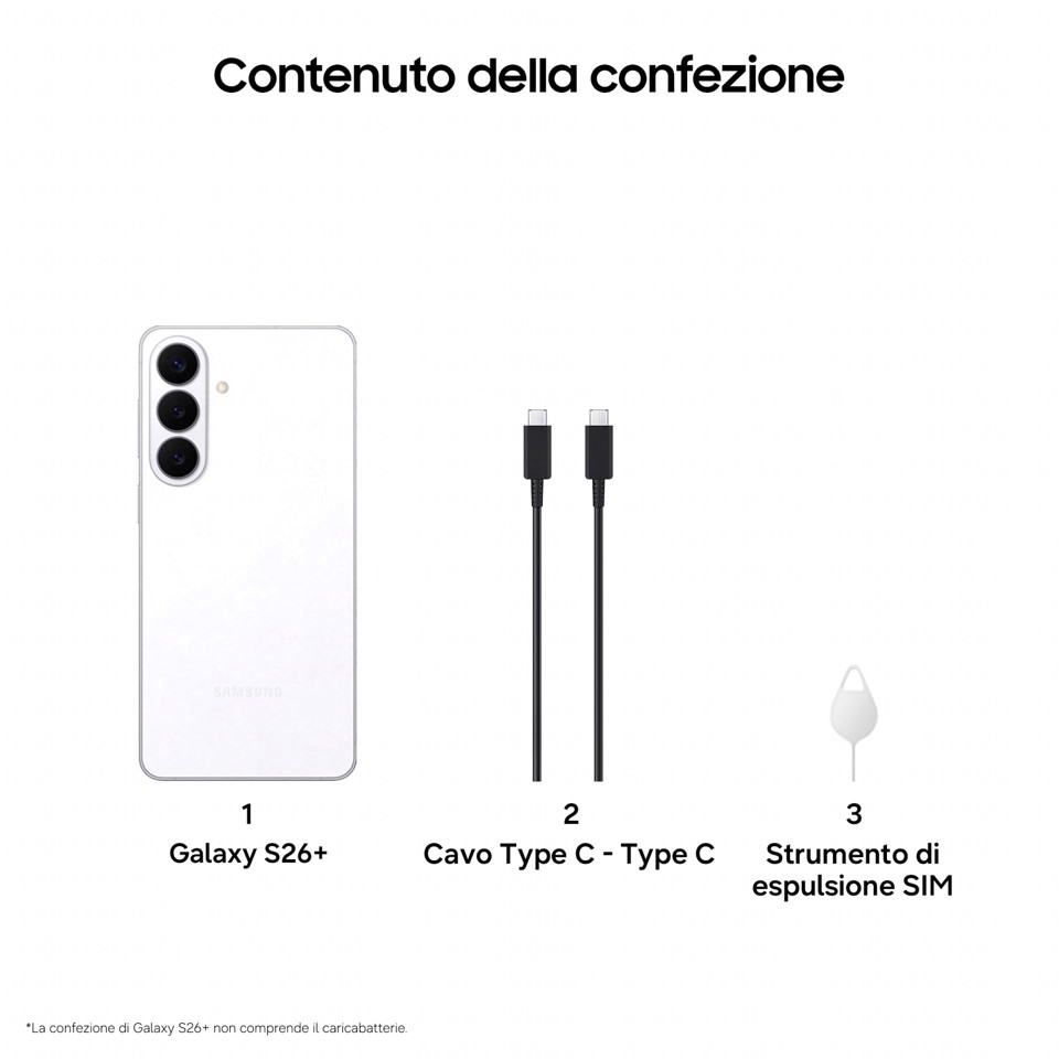 Samsung Galaxy S26+ Smartphone AI, 256GB, Processore avanzato, Assistente Foto, Creative Studio, Camera 50 MP, 4900 mAh, White