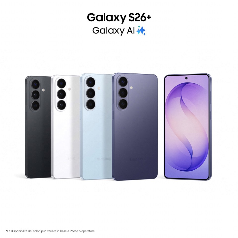 Samsung Galaxy S26+ Smartphone AI, 512GB, Processore avanzato, Assistente Foto, Creative Studio, Camera 50 MP, 4900 mAh, Cobalt Violet